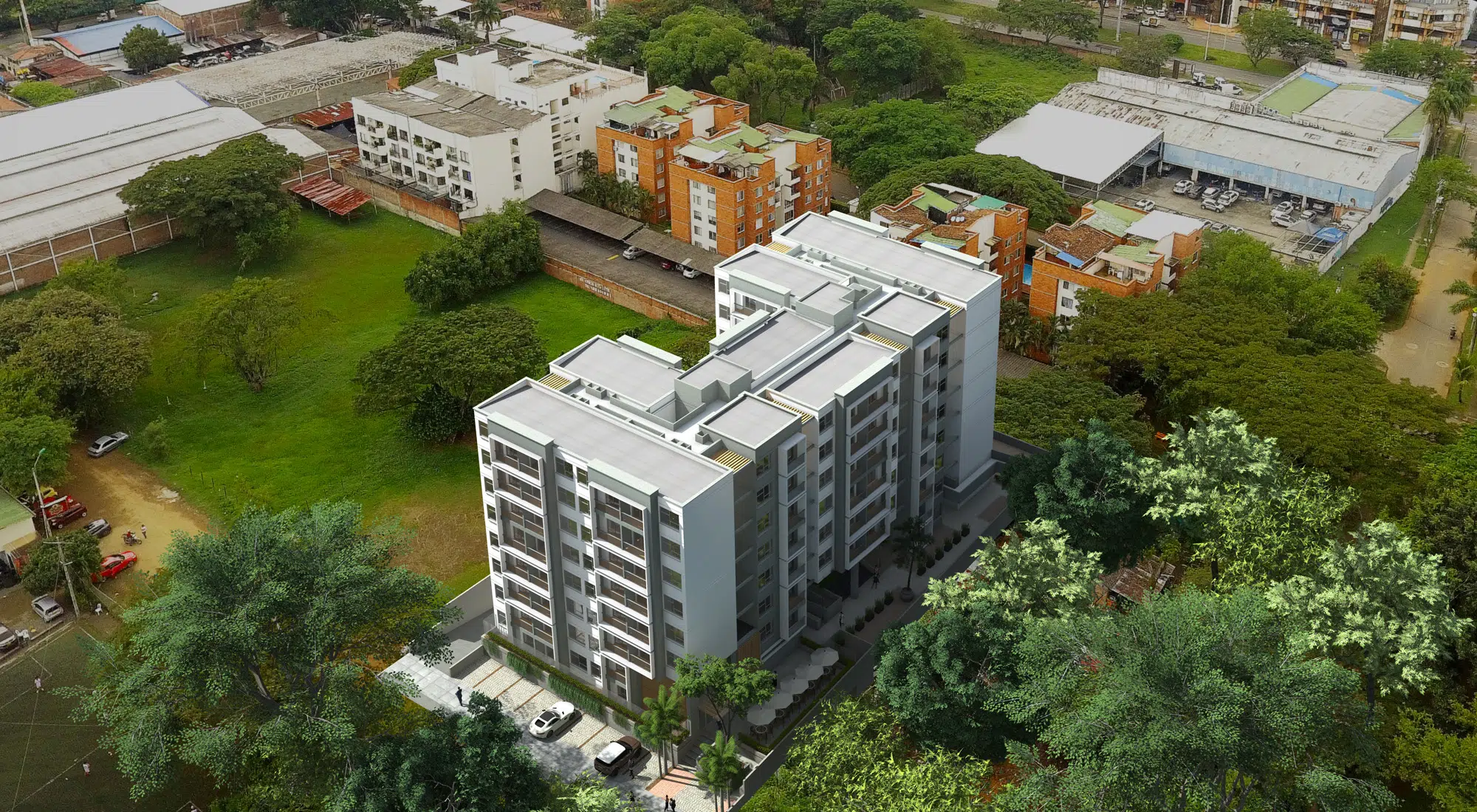 Vista aérea — Las dos torres