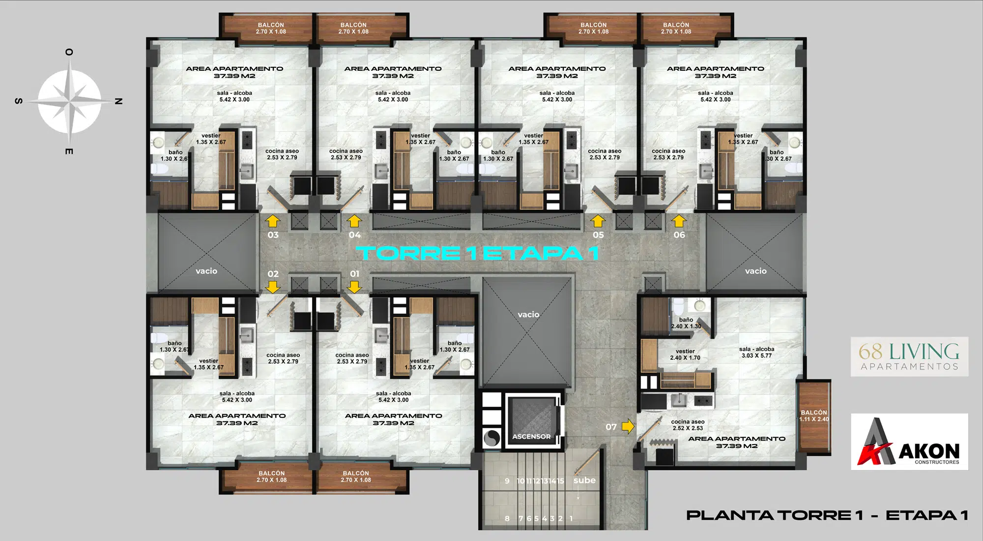 Planta Tipo — Distribución